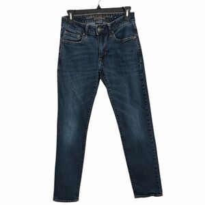 AMERICAN EAGLE WOMENS EXTREME FLEX SLIM STRAIGHT BLUE JEANS SIZE 28 X 30
